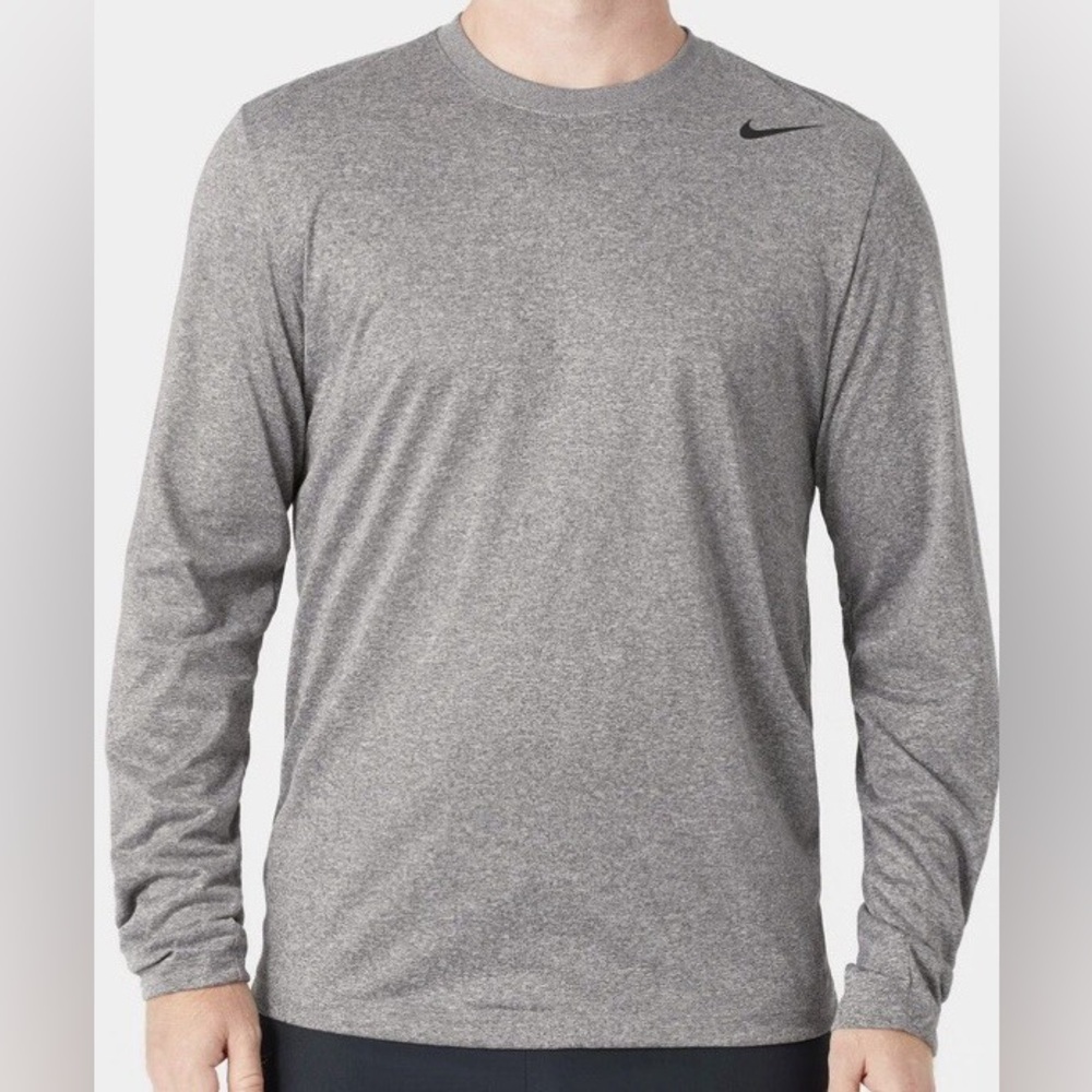 Nike | Dri-FIT Legend men's long-sleeve fitness top in grey heather Size XXL